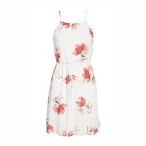 Lush Floral Strappy Back Tie Dress